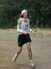 Wardian winning the 2008 50M Trail Championship